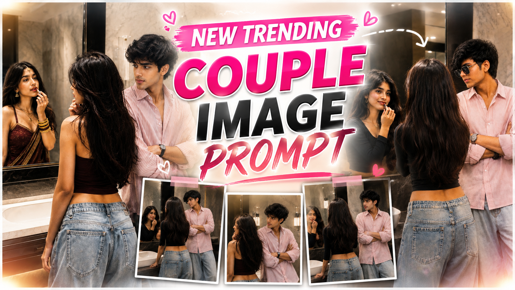 New Trending Couple AI Image Prompt ❤️ | Create Realistic Couple Photos With AI 🔥