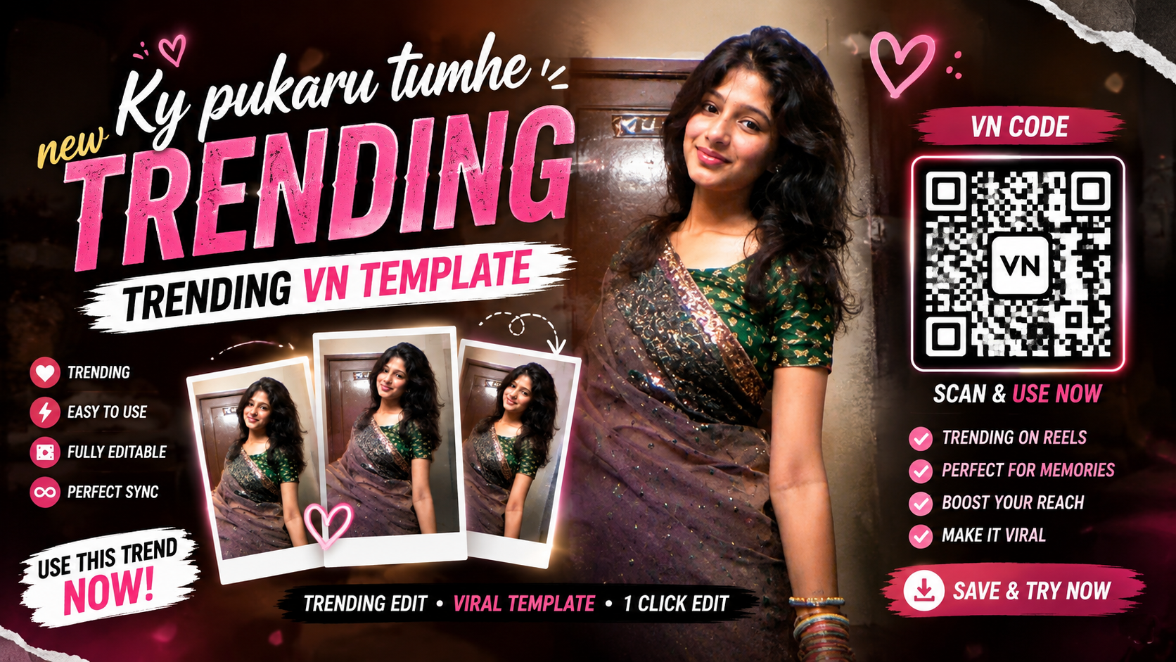 Ky Pukaru Tumhe 💕 New Trending VN Template | Viral VN Code | Trending Reel Edit | VN Template 2026