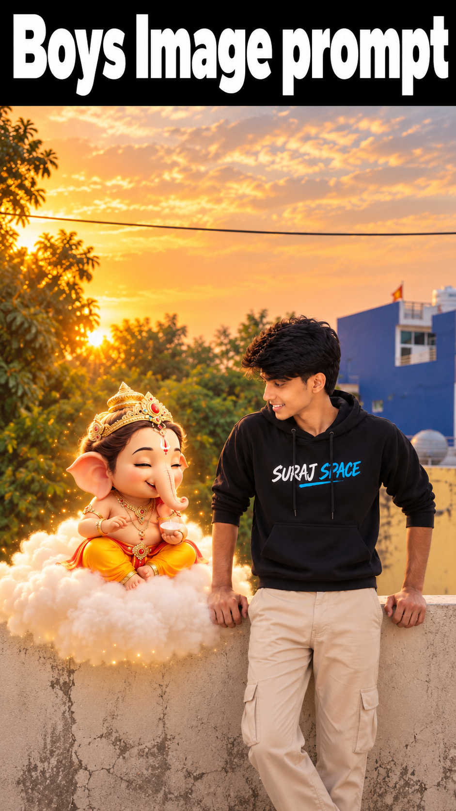 How to Make Trending Ganesha AI Video prompt