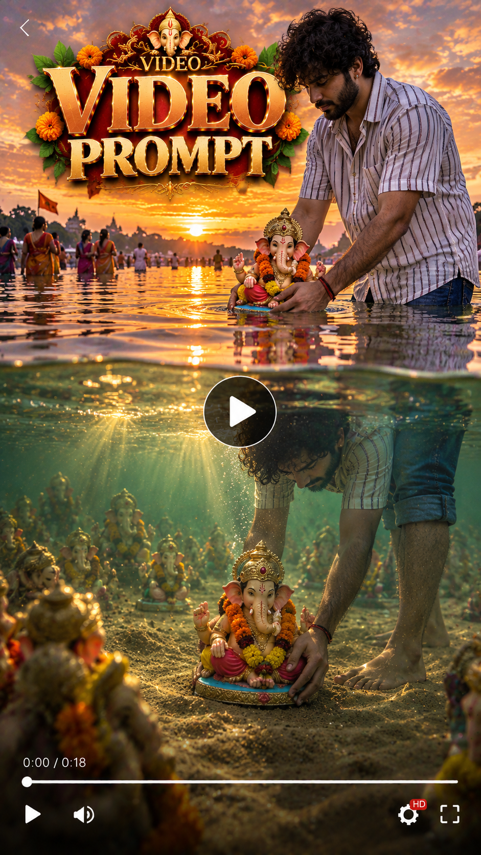 How to Create Trending Ganesh AI Video prompt