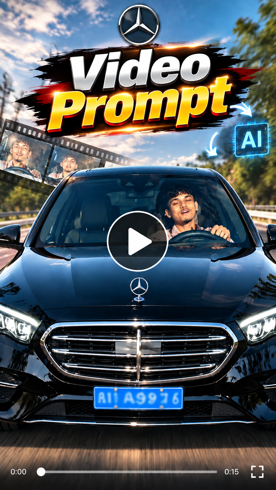 Mercedes Car AI Video prompt
