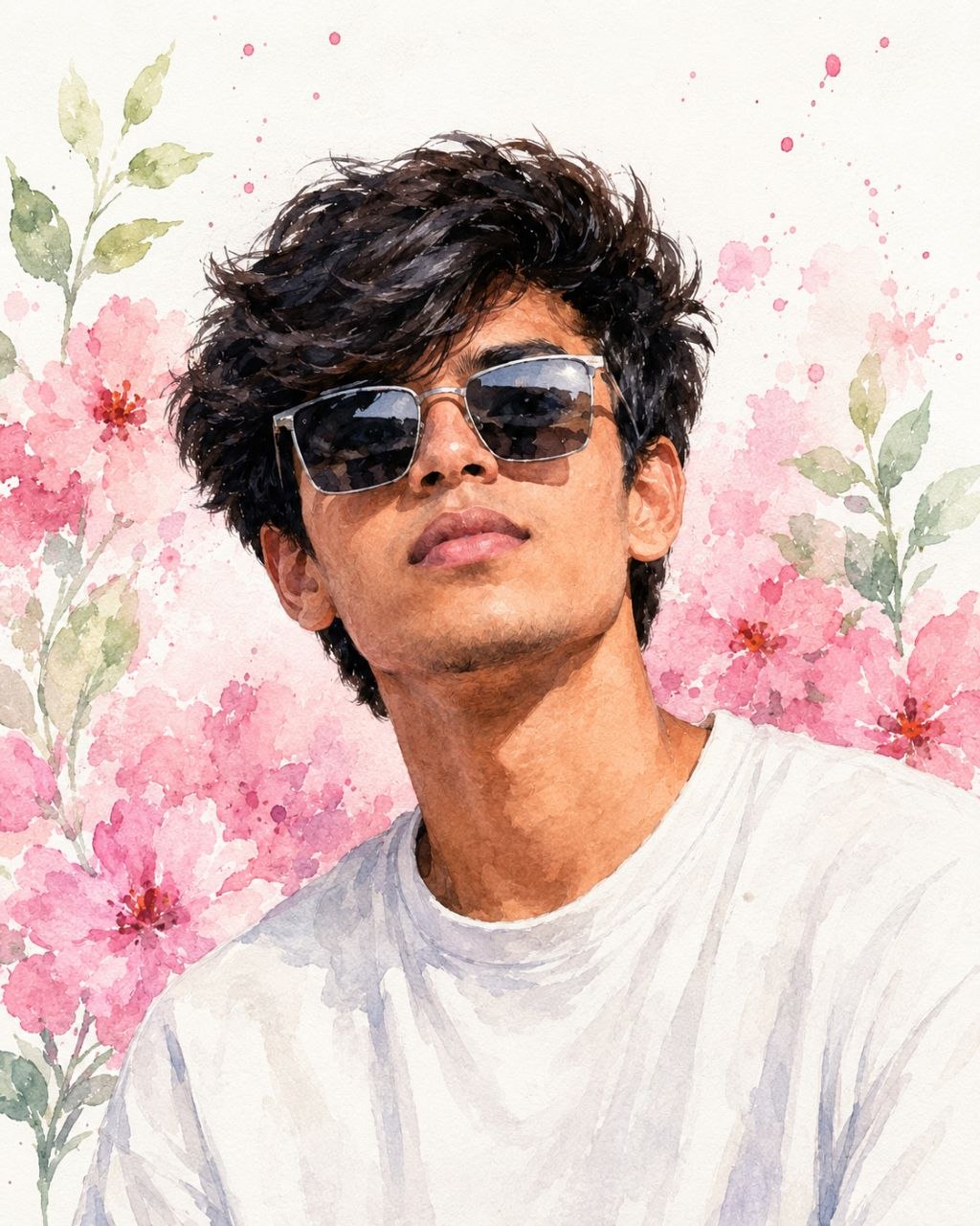 Stylish Watercolor Portrait