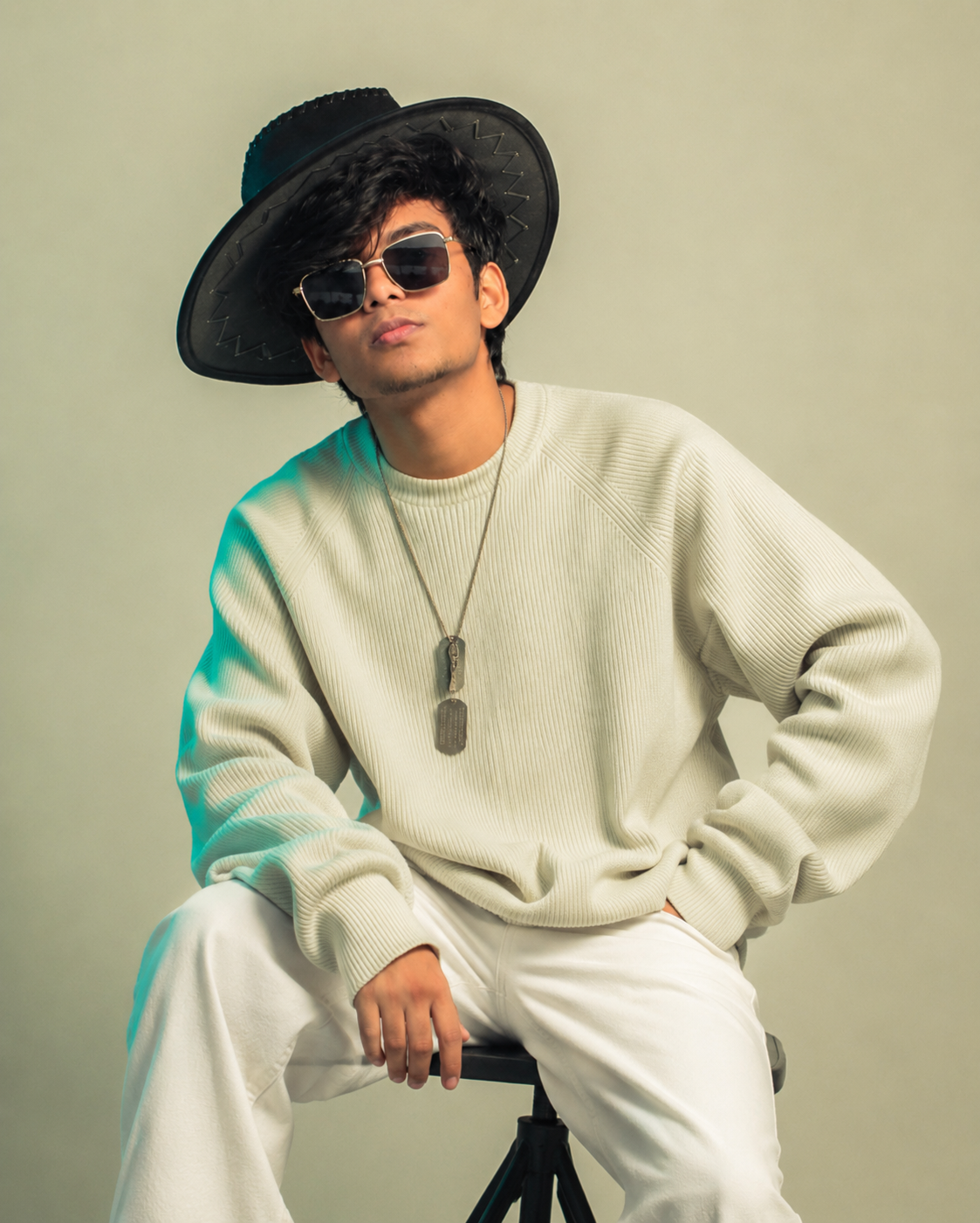 Stylish Cowboy Hat Portrait